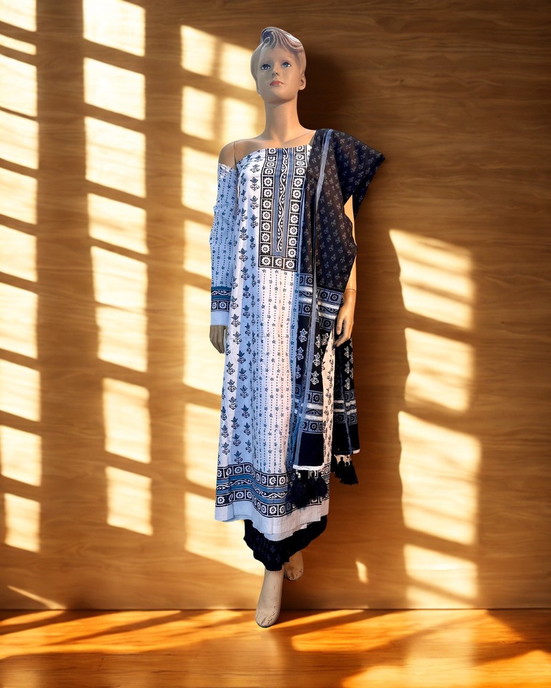 আনস্টিচড থ্রি পিস - ভিআইপি এ গ্রেড ব্লক - Main view showing full design