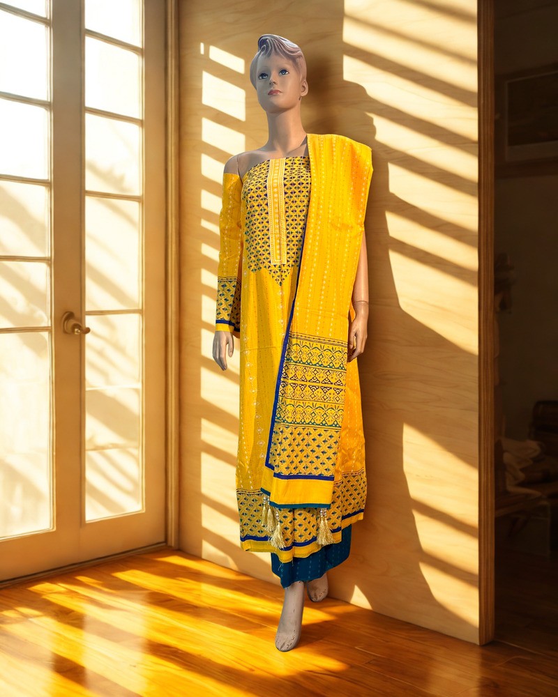 আনস্টিচড থ্রি পিস - ভিআইপি এ গ্রেড ব্লক - Main view showing full design