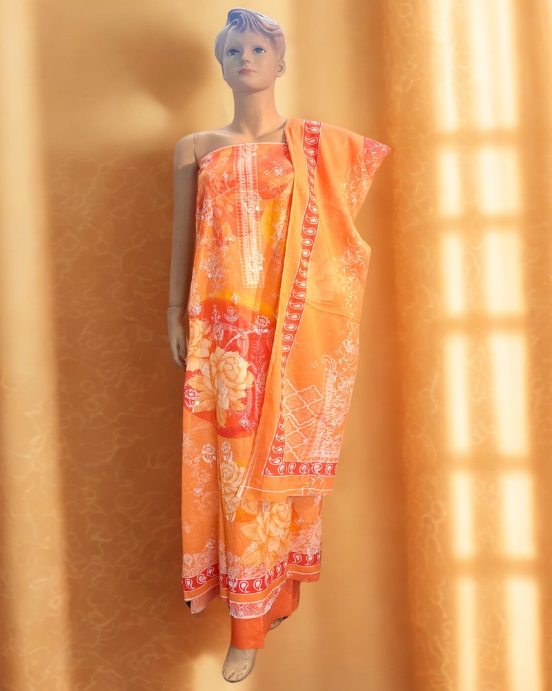 সিকুইন থ্রি পিস - Main view showing full design