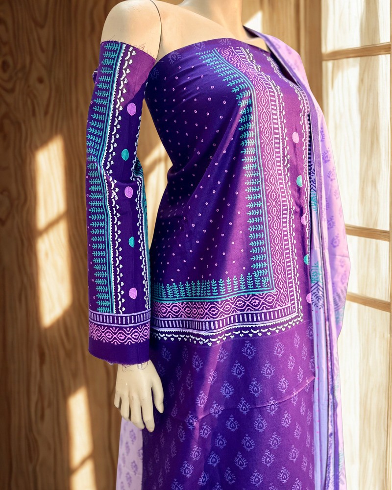 আনস্টিচড থ্রি পিস - ভিআইপি এ গ্রেড ব্লক - Alternate view 1 showing  color