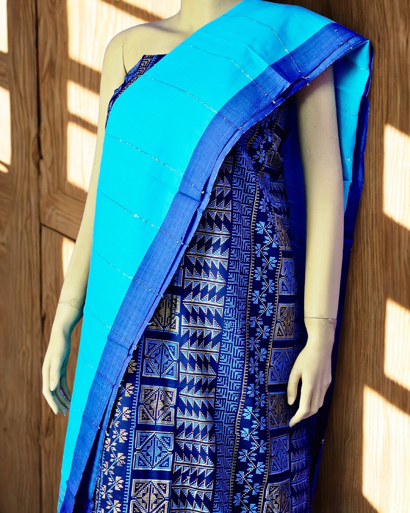 আনস্টিচড থ্রি পিস - আড়ং কটন - Alternate view 1 showing  color