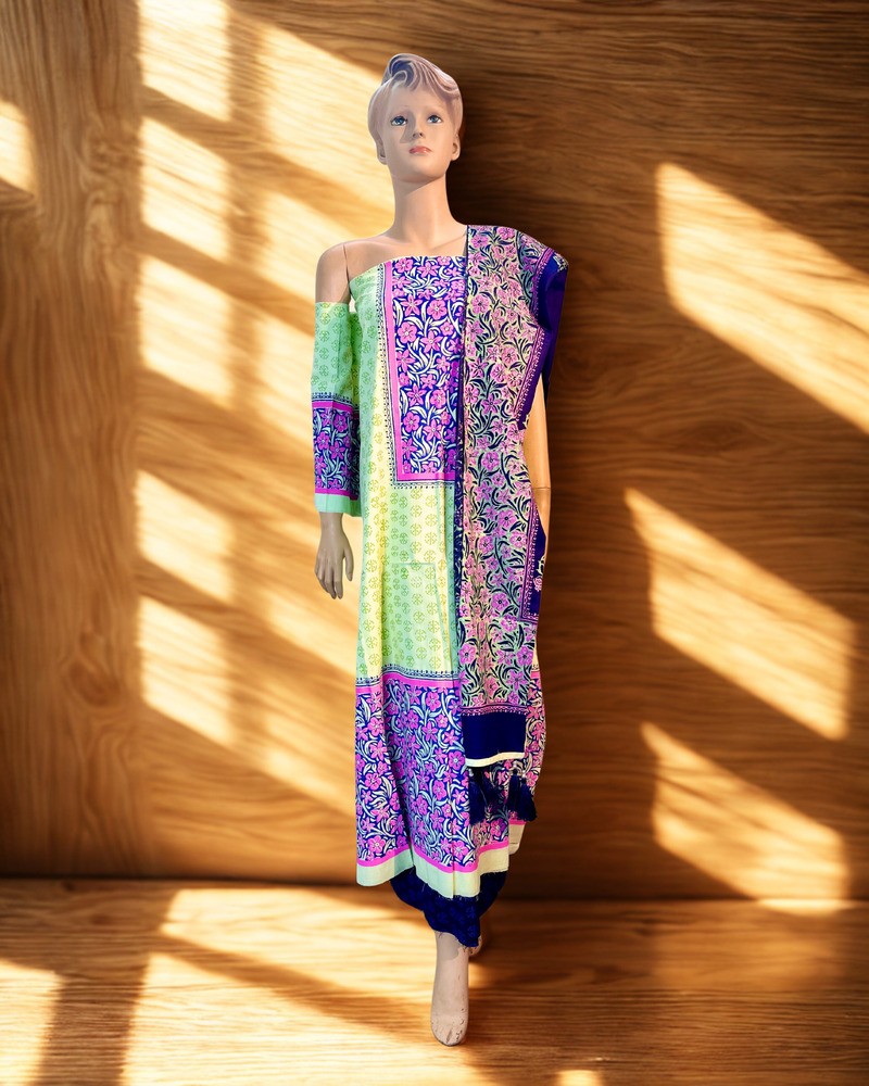 আনস্টিচড থ্রি পিস - ভিআইপি এ গ্রেড ব্লক - Main view showing full design