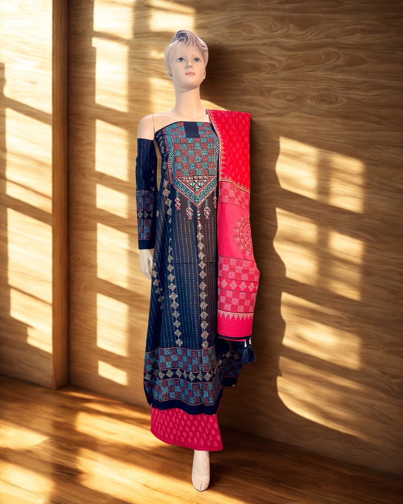 আনস্টিচড থ্রি পিস - ভিআইপি এ গ্রেড ব্লক - Main view showing full design