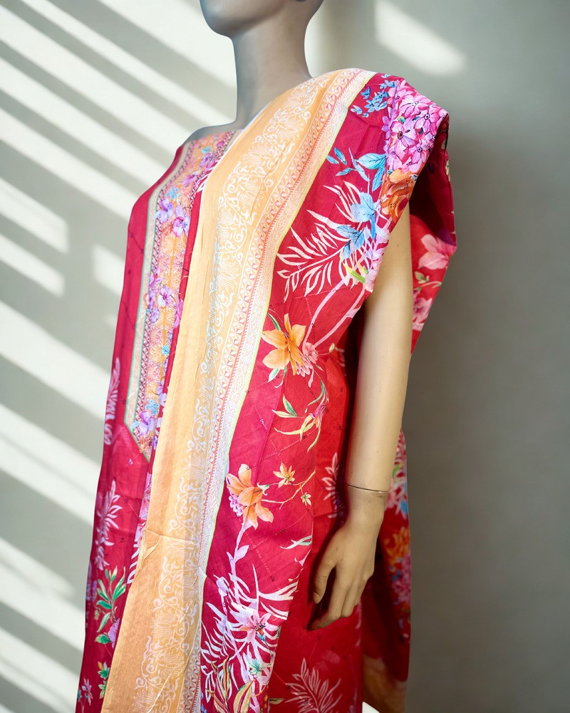 সিকুইন থ্রি পিস - Alternate view 2 showing  color