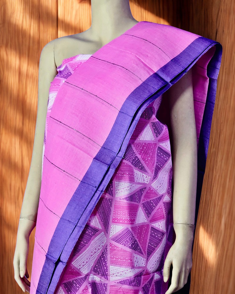 আনস্টিচড থ্রি পিস - আড়ং কটন - Main view showing full design