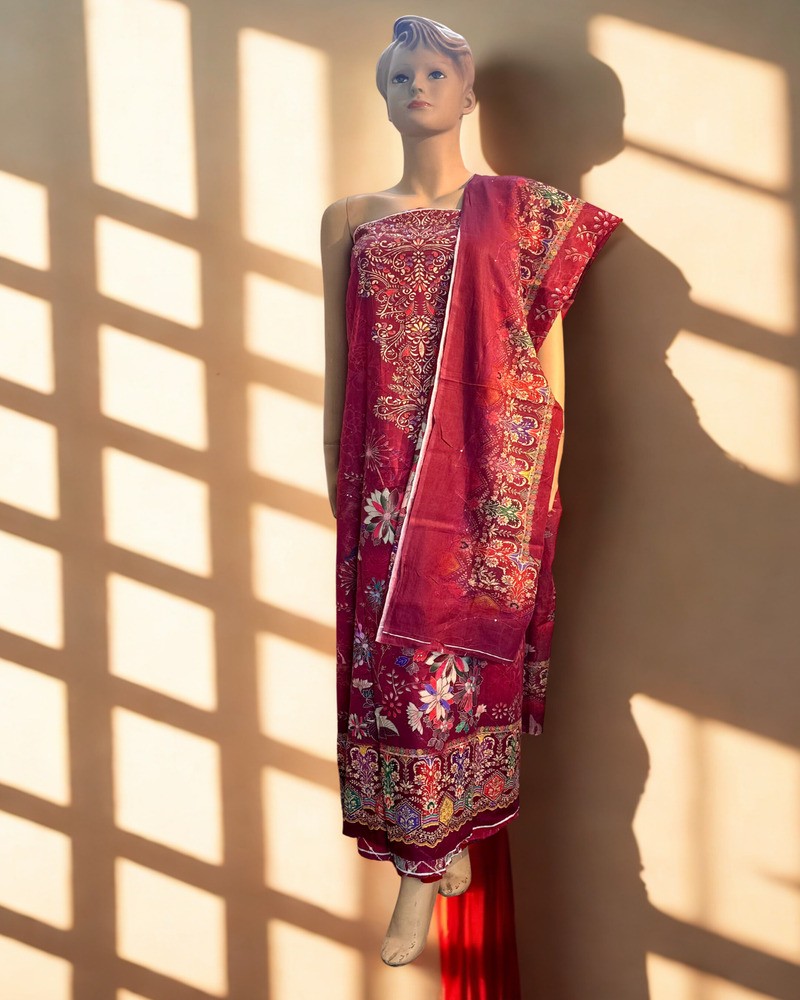 সিকুইন থ্রি পিস - Main view showing full design