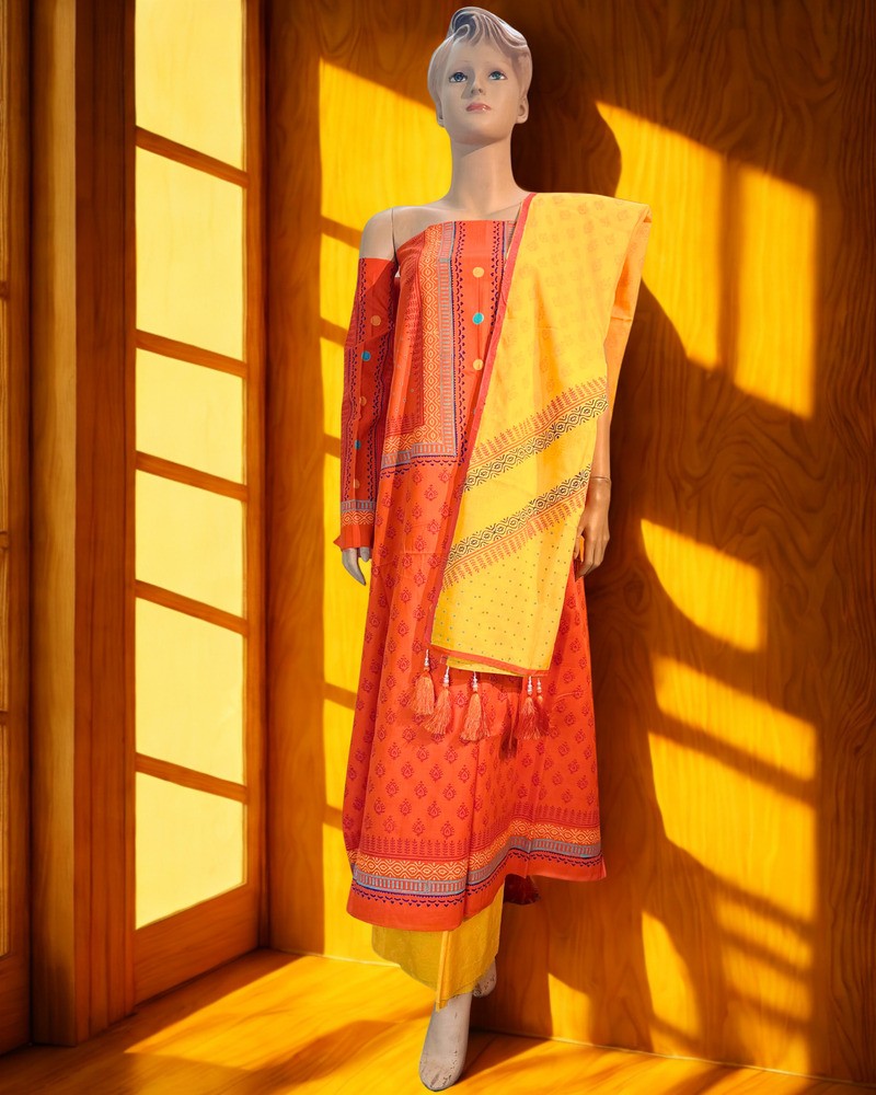 আনস্টিচড থ্রি পিস - ভিআইপি এ গ্রেড ব্লক - Main view showing full design