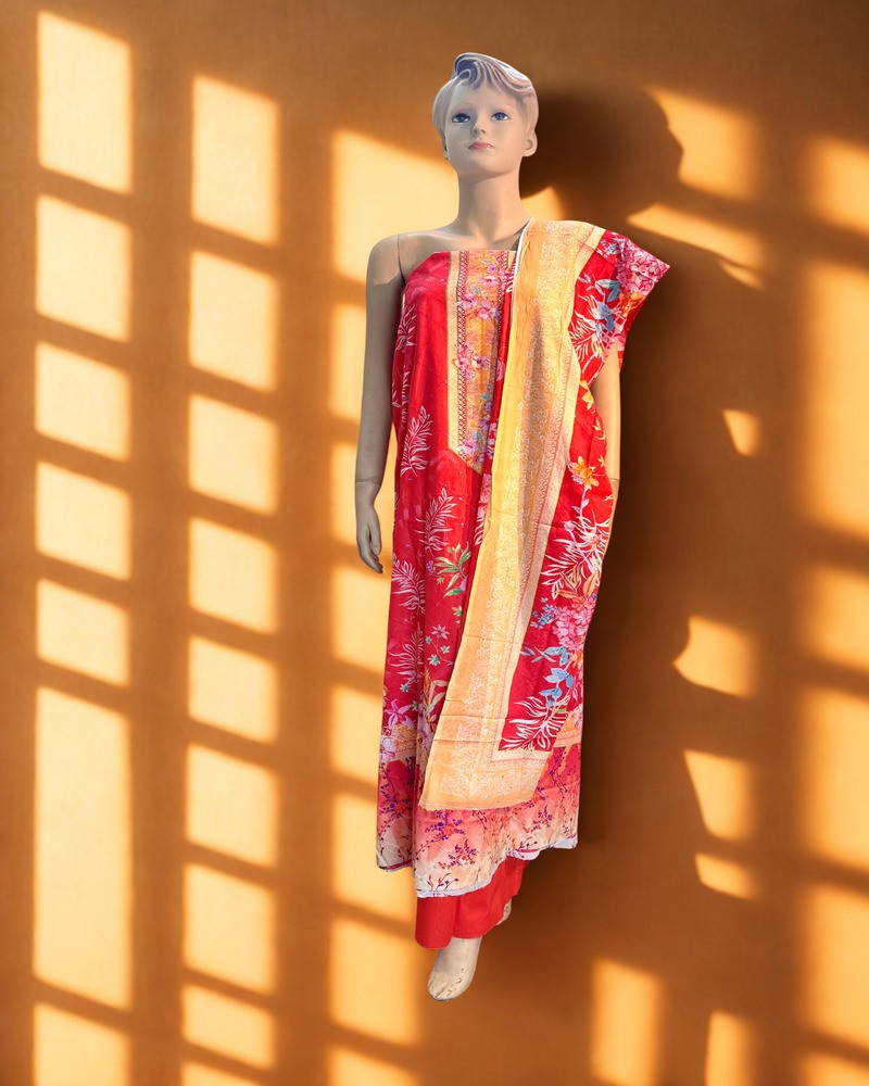 সিকুইন থ্রি পিস - Main view showing full design