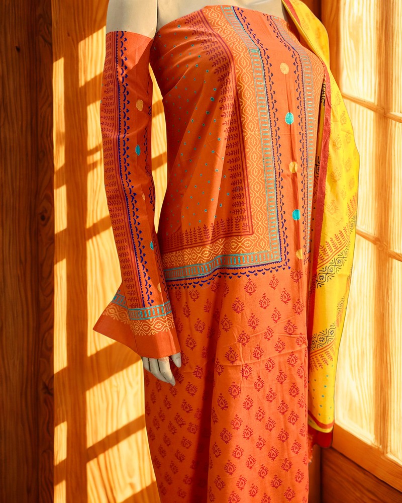 আনস্টিচড থ্রি পিস - ভিআইপি এ গ্রেড ব্লক - Alternate view 2 showing  color