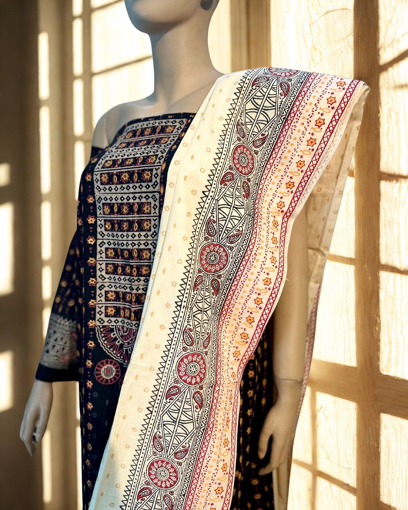 আনস্টিচড থ্রি পিস - ভিআইপি এ গ্রেড ব্লক - Alternate view 1 showing  color