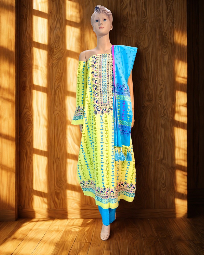 আনস্টিচড থ্রি পিস - ভিআইপি এ গ্রেড ব্লক - Main view showing full design