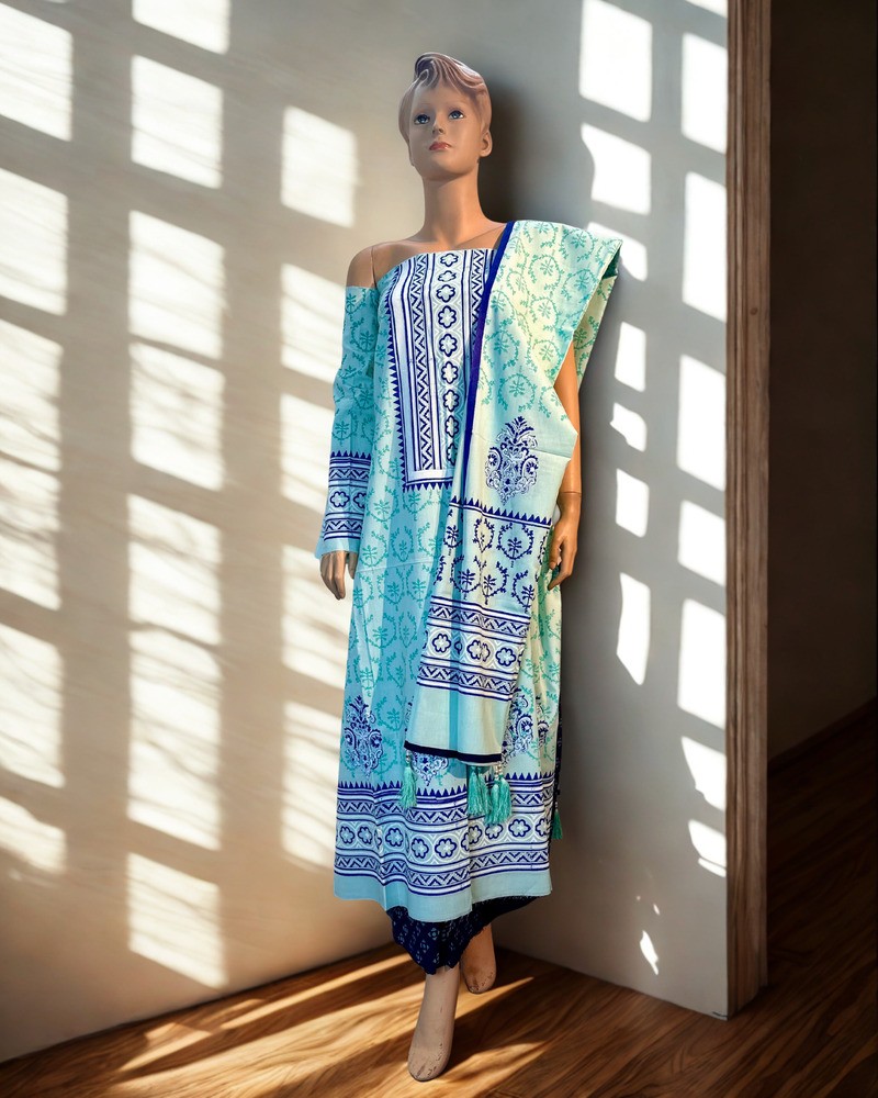 আনস্টিচড থ্রি পিস - ভিআইপি এ গ্রেড ব্লক - Main view showing full design