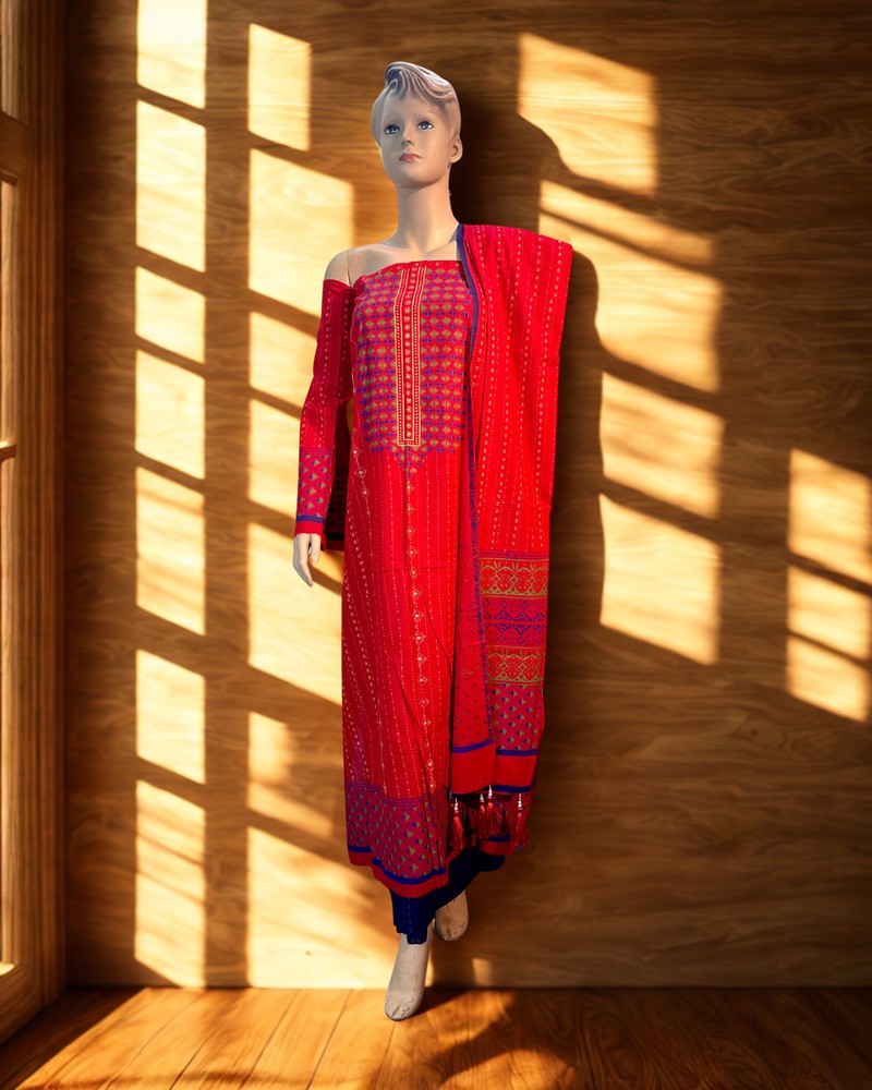 আনস্টিচড থ্রি পিস - ভিআইপি এ গ্রেড ব্লক - Main view showing full design