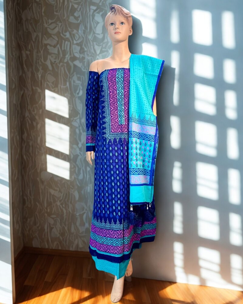 আনস্টিচড থ্রি পিস - ভিআইপি এ গ্রেড ব্লক - Main view showing full design