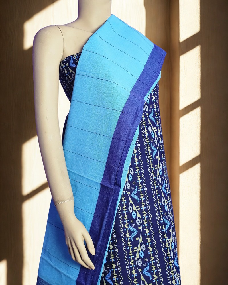 আনস্টিচড থ্রি পিস - আড়ং কটন - Main view showing full design