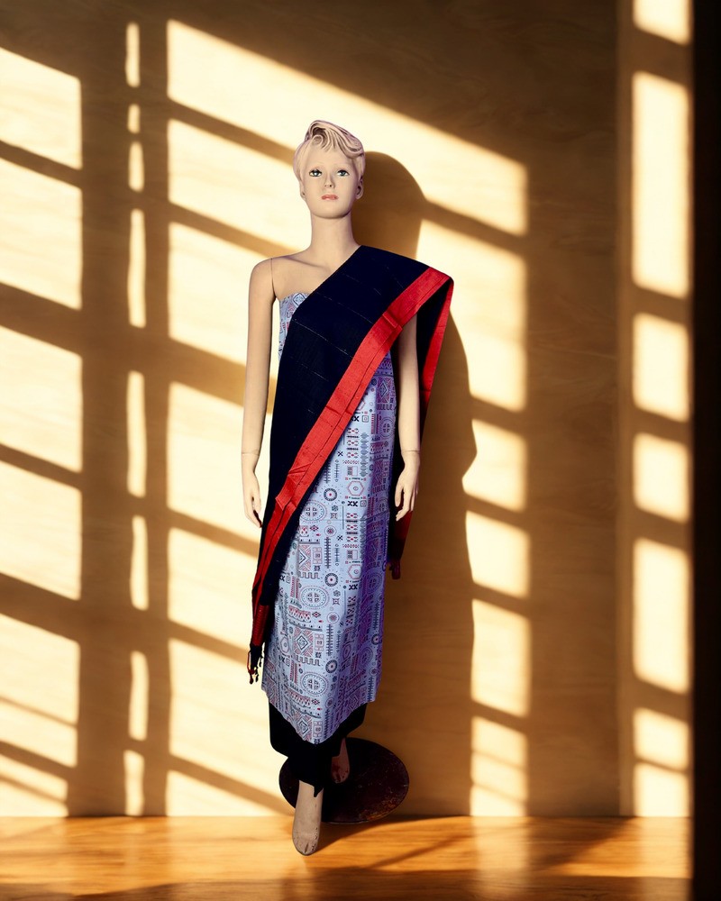 আনস্টিচড থ্রি পিস - আড়ং কটন - Main view showing full design